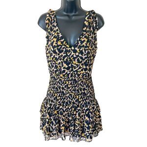 Amanda Uprichard Zita Leopard Ruffle Mini Dress